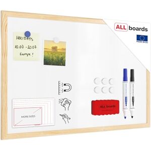 ALLboards - 60x40cm - Magnétique - Cadre en bois - Tableau blanc - Publicité ALLboards - 60x40cm - Magnétique - Cadre en bois - Tableau blanc - Publicité