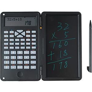 Tissting Calculatrice Scientifique avec Tablette D'écriture, 5,9 x 3,5 x 0,8 Pouces ABS Calculatrice de Bureau à écran LCD à Deux Rangées pour Le Bureau, Les écoles et la Maison - Publicité