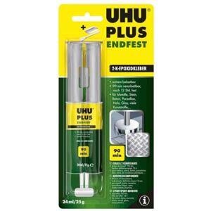UHU Colle 2 composants plus endfest 300, 25 g en seringue - Publicité UHU Colle 2 composants plus endfest 300, 25 g en seringue - Publicité