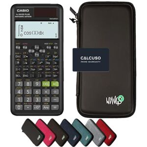 Casio CALCUSO Pack économique:  FX 991 ES Plus II (2nd Edition) Calculatrice Scientifique + étui de Protection WYNGS Noir + Garantie étendue de CALCUSO - Publicité