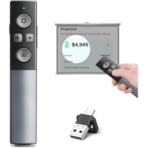 VOVIGGOL Coque Métallique Numérique Telecommande Ordinateur Powerpoint avec mise en évidence Loupe Souris Minuterie,USB/Type-C 2 en 1 rechargeable Zapette Powerpoint Pointeur Slide pour écran TV LCD LED - Publicité VOVIGGOL Coque Métallique Numérique Telecommande Ordinateur Powerpoint avec mise en évidence Loupe Souris Minuterie,USB/Type-C 2 en 1 rechargeable Zapette Powerpoint Pointeur Slide pour écran TV LCD LED - Publicité
