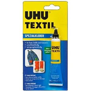 UHU colle sp ciale TEXTIL, sans solvant, 20 g dans un tube - Publicité UHU colle sp ciale TEXTIL, sans solvant, 20 g dans un tube - Publicité