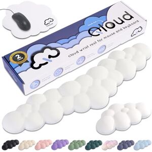 Create-ables Repose-poignet en forme de nuage pour clavier, avec support de poignet ergonomique en mousse à mémoire de forme blanche, style nuage, couleur blanche - Publicité Create-ables Repose-poignet en forme de nuage pour clavier, avec support de poignet ergonomique en mousse à mémoire de forme blanche, style nuage, couleur blanche - Publicité