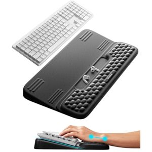 VAYDEER Support de clavier avec repose-poignet, coussin de soutien pour poignet de jeu, repose-main en mousse à mémoire de forme ergonomique pour le confort de frappe sur la paume, support de clavier - Publicité VAYDEER Support de clavier avec repose-poignet, coussin de soutien pour poignet de jeu, repose-main en mousse à mémoire de forme ergonomique pour le confort de frappe sur la paume, support de clavier - Publicité