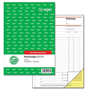 Sigel SD031 Lot de 2 x 40 feuilles de factures autocopiantes Format A5 - Publicité