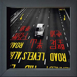 International Graphics Carte postales encadrées Anne, Valverde ''Hong Kong Cab''- 16 x 16 cm Cadre disponible en 4 couleurs – Couleur du cadre: Anthracite Série LUNA - Publicité