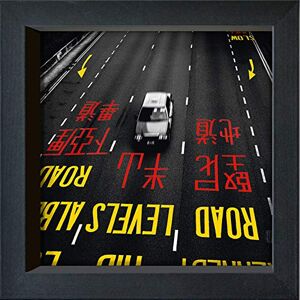 International Graphics Carte postales encadrées Anne, Valverde ''Hong Kong Cab''- 16 x 16 cm Cadre disponible en 4 couleurs – Couleur du cadre: Noir Série LUNA - Publicité