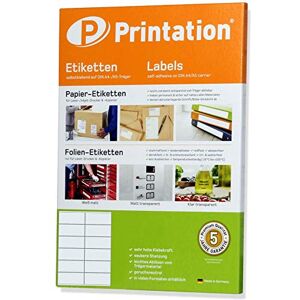 Printation Étiquettes 105 x 48 mm Autocollants – 120 pièces/10 feuilles A4 2 x 6 – Blanc pour écrire 3424 - Publicité