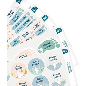 Ludilabel Pack 164 Étiquettes Crèche et École Maternelle Personnalisées pour Vêtements et Objets Autocollantes et Thermocollantes Lapin - Publicité Ludilabel Pack 164 Étiquettes Crèche et École Maternelle Personnalisées pour Vêtements et Objets Autocollantes et Thermocollantes Lapin - Publicité