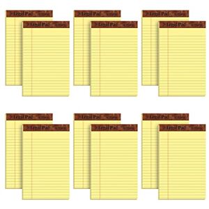 Tops The Legal Pad 7501, lot de 12 blocs-notes légaux, 12,7 x 20,3 cm, papier jaune à lignes étroites, 50 feuilles par bloc-notes, fabriqué aux États-Unis - Publicité