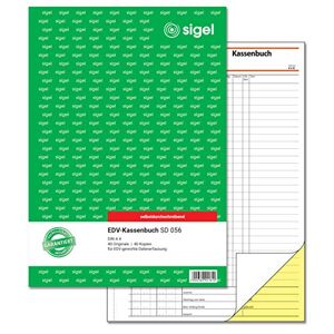 Sigel SD056 Carnet de caisse EDV A4, 2 x 40 feuilles, autocopiant, 1 pièce - Publicité