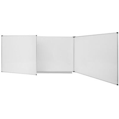 Tableau blanc triptyque magnétique Maya - 120x90cm - Cadre aluminium - Publicité Tableau blanc triptyque magnétique Maya - 120x90cm - Cadre aluminium - Publicité