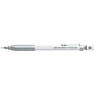 Pentel PG605 Graph 600 Porte-mine Trousse Cadeau, Fût Blanc - Publicité Pentel PG605 Graph 600 Porte-mine Trousse Cadeau, Fût Blanc - Publicité