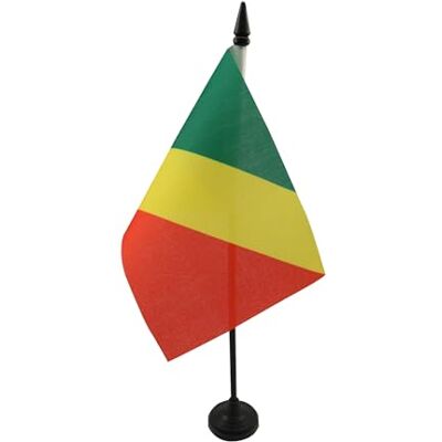 AZ FLAG Drapeau De Table République du Congo 15x10 cm Mini Drapeau Congolais De Bureau 100% Polyester Avec Hampe De 25cm Et Socle En Plastique Noir - Publicité AZ FLAG Drapeau De Table République du Congo 15x10 cm Mini Drapeau Congolais De Bureau 100% Polyester Avec Hampe De 25cm Et Socle En Plastique Noir - Publicité