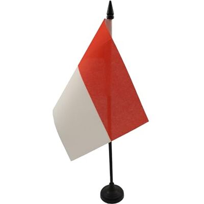 AZ FLAG Drapeau De Table Monaco 15x10 cm Mini Drapeau Monégasque De Bureau 100% Polyester Avec Hampe De 25cm Et Socle En Plastique Noir - Publicité AZ FLAG Drapeau De Table Monaco 15x10 cm Mini Drapeau Monégasque De Bureau 100% Polyester Avec Hampe De 25cm Et Socle En Plastique Noir - Publicité