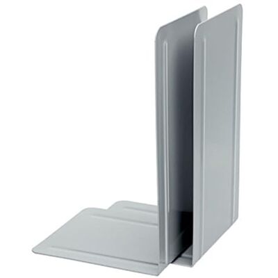 ALCO -Albert Serre-livres en métal gris, 2 pièces 14 x 24 x 13 cm, porte-livres pour livres, classeurs et magazines - Publicité ALCO -Albert Serre-livres en métal gris, 2 pièces 14 x 24 x 13 cm, porte-livres pour livres, classeurs et magazines - Publicité
