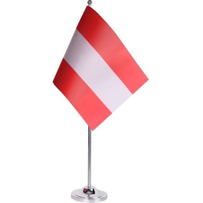 Az Flag Drapeau de table Autriche Satin 22x15cm - Drapeau d'Autriche - Publicité Az Flag Drapeau de table Autriche Satin 22x15cm - Drapeau d'Autriche - Publicité