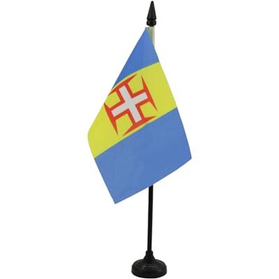 AZ FLAG Drapeau De Table Madère 15x10 cm Mini Drapeau De Madère De Bureau 100% Polyester Avec Hampe De 25cm Et Socle En Plastique Noir - Publicité AZ FLAG Drapeau De Table Madère 15x10 cm Mini Drapeau De Madère De Bureau 100% Polyester Avec Hampe De 25cm Et Socle En Plastique Noir - Publicité