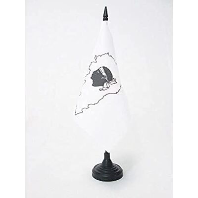 AZ FLAG Drapeau De Table Corse avec île 15x15 cm Petit Drapeau Corsica De Bureau 100% Polyester Avec Hampe De 25cm Et Socle En Plastique Noir - Publicité AZ FLAG Drapeau De Table Corse avec île 15x15 cm Petit Drapeau Corsica De Bureau 100% Polyester Avec Hampe De 25cm Et Socle En Plastique Noir - Publicité