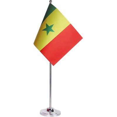 AZ FLAG Drapeau De Table Sénégal Prestige Drapeau Sénégalais De Bureau En Satin Avec Hampe De 30cm Et Socle En Métal 22x15 cm - Publicité AZ FLAG Drapeau De Table Sénégal Prestige Drapeau Sénégalais De Bureau En Satin Avec Hampe De 30cm Et Socle En Métal 22x15 cm - Publicité