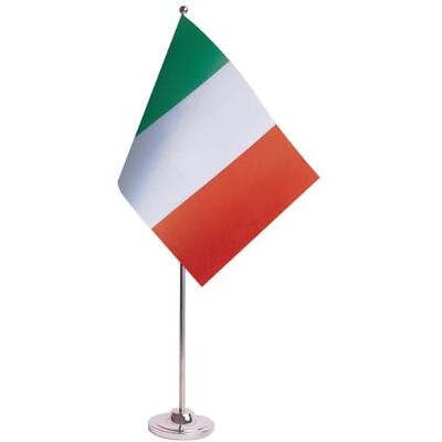AZ FLAG Drapeau De Table Italie Prestige Drapeau Italien De Bureau En Satin Avec Hampe De 30cm Et Socle En Métal 22x15 cm - Publicité AZ FLAG Drapeau De Table Italie Prestige Drapeau Italien De Bureau En Satin Avec Hampe De 30cm Et Socle En Métal 22x15 cm - Publicité
