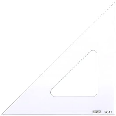 MINERVA Equerre 45° Bord Droit 16cm Transparent - Publicité MINERVA Equerre 45° Bord Droit 16cm Transparent - Publicité