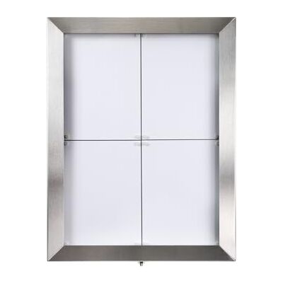 SECURIT Porte-Menu Extérieur avec Eclairage LED Multicolore "Stainless Steel" 4 Pages A4 Fixation sur Poteau ou Murale En Acier Inoxydable Pour Restaurant, Café, Bar Coloris Acier - Publicité SECURIT Porte-Menu Extérieur avec Eclairage LED Multicolore "Stainless Steel" 4 Pages A4 Fixation sur Poteau ou Murale En Acier Inoxydable Pour Restaurant, Café, Bar Coloris Acier - Publicité