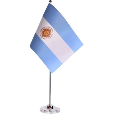AZ Flag - Prestige Argentine 22x15 Satin - Argentine - 22x15cm Satin - Drapeau de table - Publicité AZ Flag - Prestige Argentine 22x15 Satin - Argentine - 22x15cm Satin - Drapeau de table - Publicité