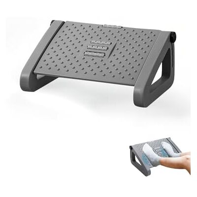 MAGIC SELECT Repose-Pieds Ergonomique, Réglable sous Le Bureau avec Fonction Massage, Antidérapant, Améliore la Posture et la Circulation, Idéal pour Le Travail et la Maison - Publicité MAGIC SELECT Repose-Pieds Ergonomique, Réglable sous Le Bureau avec Fonction Massage, Antidérapant, Améliore la Posture et la Circulation, Idéal pour Le Travail et la Maison - Publicité