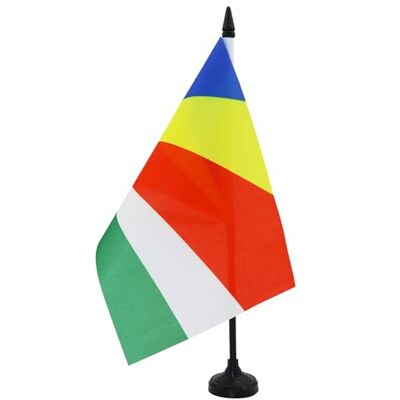 AZ FLAG Drapeau De Table Seychelles 21x14 cm Petit Drapeau Seychellois De Bureau 100% Polyester Avec Hampe De 25cm Et Socle En Plastique Noir - Publicité AZ FLAG Drapeau De Table Seychelles 21x14 cm Petit Drapeau Seychellois De Bureau 100% Polyester Avec Hampe De 25cm Et Socle En Plastique Noir - Publicité
