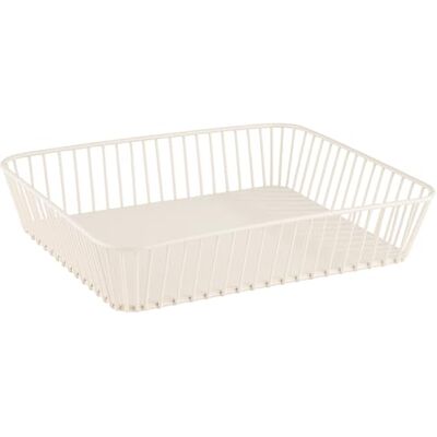 APS 30436 GN 1/2 panier -URBAN- en blanc chuchoté 32,5 x 26,5 cm, hauteur 7,5 cm - Publicité APS 30436 GN 1/2 panier -URBAN- en blanc chuchoté 32,5 x 26,5 cm, hauteur 7,5 cm - Publicité