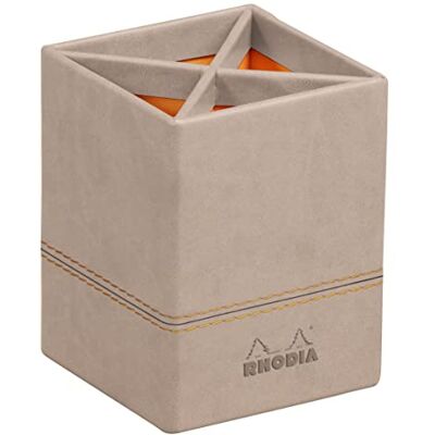 Rhodia 194529C Pot à Crayons Touche de Rose 8 x 8 x 11 cm Piqûres Sellier Orange Extérieur Simili Cuir Collection Home Office rama Organisation de Bureau & Rangement Design - Publicité Rhodia 194529C Pot à Crayons Touche de Rose 8 x 8 x 11 cm Piqûres Sellier Orange Extérieur Simili Cuir Collection Home Office rama Organisation de Bureau & Rangement Design - Publicité