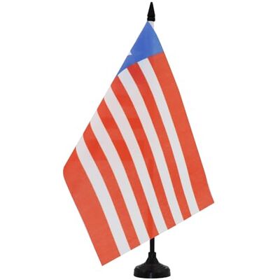 AZ FLAG Drapeau De Table Libéria 21x14 cm Petit Drapeau Libérien De Bureau 100% Polyester Avec Hampe De 25cm Et Socle En Plastique Noir - Publicité AZ FLAG Drapeau De Table Libéria 21x14 cm Petit Drapeau Libérien De Bureau 100% Polyester Avec Hampe De 25cm Et Socle En Plastique Noir - Publicité