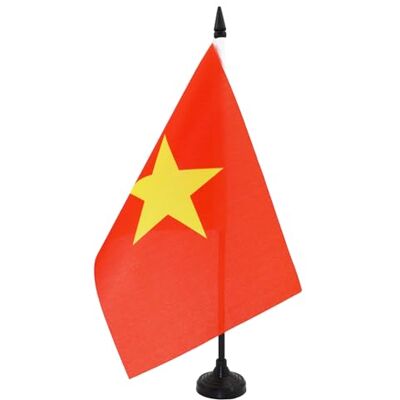 AZ FLAG Drapeau De Table Vietnam 21x14 cm Petit Drapeau Vietnamien De Bureau 100% Polyester Avec Hampe De 25cm Et Socle En Plastique Noir - Publicité AZ FLAG Drapeau De Table Vietnam 21x14 cm Petit Drapeau Vietnamien De Bureau 100% Polyester Avec Hampe De 25cm Et Socle En Plastique Noir - Publicité