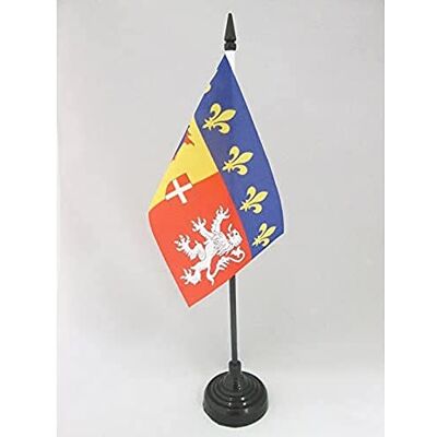 AZ FLAG Drapeau De Table Rhône-Alpes 15x10 cm Mini Drapeau Rhônalpin De Bureau 100% Polyester Avec Hampe De 25cm Et Socle En Plastique Noir - Publicité AZ FLAG Drapeau De Table Rhône-Alpes 15x10 cm Mini Drapeau Rhônalpin De Bureau 100% Polyester Avec Hampe De 25cm Et Socle En Plastique Noir - Publicité