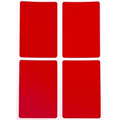 Royal Green Gommettes Étiquettes Autocollantes Rectangulaires Rouge Environ 7,5cm x 5cm (75mm x 50mm) 15 Feuilles Paquet de 60 - Publicité Royal Green Gommettes Étiquettes Autocollantes Rectangulaires Rouge Environ 7,5cm x 5cm (75mm x 50mm) 15 Feuilles Paquet de 60 - Publicité