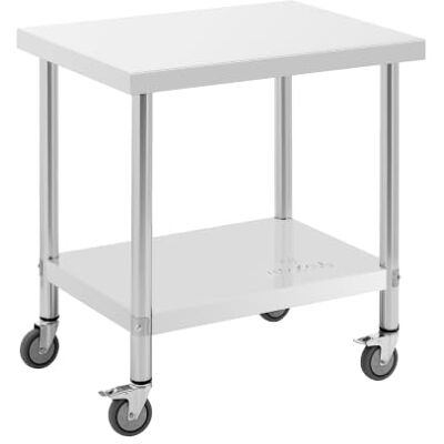 Royal Catering RCAT-80/60-W Table de travail 60 x 80 cm capacité de charge 135 kg Table plan de travail Table de travail atelier Table de travail cuisine - Publicité Royal Catering RCAT-80/60-W Table de travail 60 x 80 cm capacité de charge 135 kg Table plan de travail Table de travail atelier Table de travail cuisine - Publicité