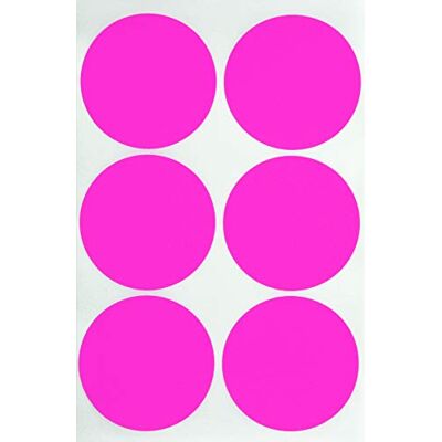 Royal Green Gommettes Étiquettes Autocollantes Rondes Rose Fluorescent Environ 5cm (50mm) 12 Feuilles Paquet de 72 - Publicité Royal Green Gommettes Étiquettes Autocollantes Rondes Rose Fluorescent Environ 5cm (50mm) 12 Feuilles Paquet de 72 - Publicité