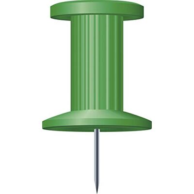 Exacompta Boîte de 25 épingles Push Pins hauteur 7mm 10mm de diamètre Vert - Publicité Exacompta Boîte de 25 épingles Push Pins hauteur 7mm 10mm de diamètre Vert - Publicité