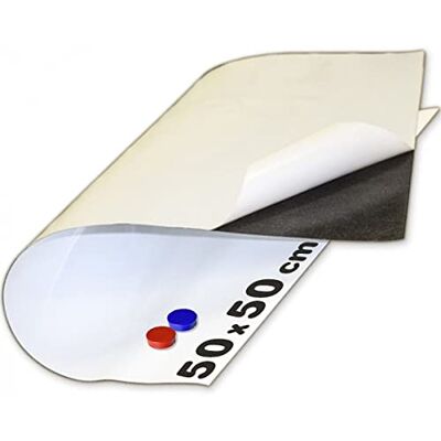 Magnosphere Feuille de fer autocollante Caoutchouc ferreux adhesif BLANC MAT 0,6mm x 50cm x 50cm Plaque metallique adhésive pour magnets, aimants Feuille tableau blanc ferromagnétique - Publicité Magnosphere Feuille de fer autocollante Caoutchouc ferreux adhesif BLANC MAT 0,6mm x 50cm x 50cm Plaque metallique adhésive pour magnets, aimants Feuille tableau blanc ferromagnétique - Publicité