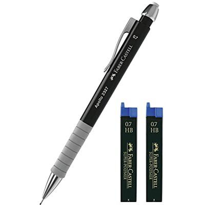 Faber-Castell Porte-mine Apollo Mines de rechange 0,7 mm Noir - Publicité Faber-Castell Porte-mine Apollo Mines de rechange 0,7 mm Noir - Publicité