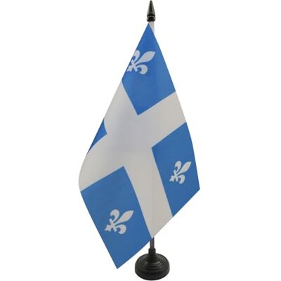 AZ FLAG Drapeau De Table Québec 21x14 cm Petit Drapeau Québécois De Bureau 100% Polyester Avec Hampe De 25cm Et Socle En Plastique Noir - Publicité AZ FLAG Drapeau De Table Québec 21x14 cm Petit Drapeau Québécois De Bureau 100% Polyester Avec Hampe De 25cm Et Socle En Plastique Noir - Publicité