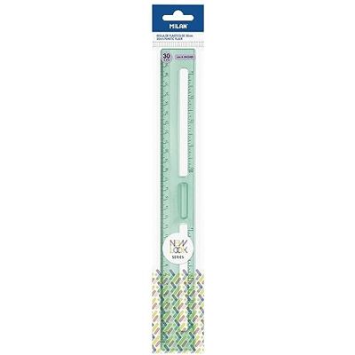 MILAN ® Règle 30 cm transparente série New Look, vert - Publicité MILAN ® Règle 30 cm transparente série New Look, vert - Publicité