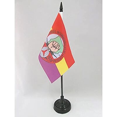 AZ FLAG Drapeau De Table Espagne Volontaires Internationaux Liberté 15x10 cm Mini Drapeau Espagnol Républicain De Bureau 100% Polyester Avec Hampe De 25cm Et Socle En Plastique Noir - Publicité AZ FLAG Drapeau De Table Espagne Volontaires Internationaux Liberté 15x10 cm Mini Drapeau Espagnol Républicain De Bureau 100% Polyester Avec Hampe De 25cm Et Socle En Plastique Noir - Publicité