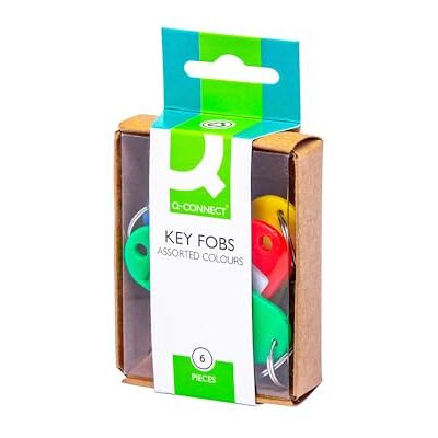 Q-Connect 37902 Porte-clés Porte-étiquette Plastique Boîte 6 Unités Blanc - Publicité Q-Connect 37902 Porte-clés Porte-étiquette Plastique Boîte 6 Unités Blanc - Publicité