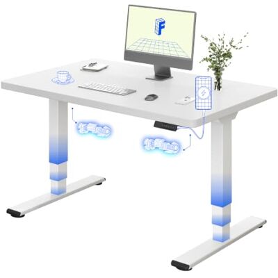 FLEXISPOT E5 Plus Bureau Assis Debout 120x80, Double Moteur, USB Plateau monobloc 25 mm, 3 Segments, charge 120 kg, anti-collision, 4 mémoires, garantie cadre 5 ans, Plateau Blanc+Blanc - Publicité FLEXISPOT E5 Plus Bureau Assis Debout 120x80, Double Moteur, USB Plateau monobloc 25 mm, 3 Segments, charge 120 kg, anti-collision, 4 mémoires, garantie cadre 5 ans, Plateau Blanc+Blanc - Publicité