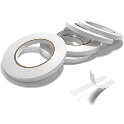 EVG Ruban Adhésif Double Face 12 mm x 50 m Emballage Cadeau Lot de 5 Rouleaux - Publicité EVG Ruban Adhésif Double Face 12 mm x 50 m Emballage Cadeau Lot de 5 Rouleaux - Publicité