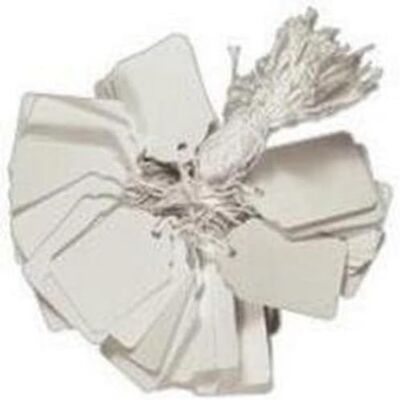 Q-Connect KF01622 Lot de 1000 étiquettes américaines avec ficelle Blanc 70 x 44 mm - Publicité Q-Connect KF01622 Lot de 1000 étiquettes américaines avec ficelle Blanc 70 x 44 mm - Publicité