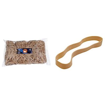WONDAY Bracelets caoutchouc larges, nature, 150 x 10 mm, sac - Publicité WONDAY Bracelets caoutchouc larges, nature, 150 x 10 mm, sac - Publicité