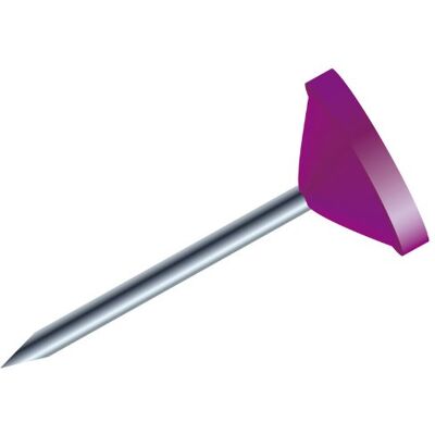 Exacompta Boite de 100 épingles tête plate 5 mm Violet - Publicité Exacompta Boite de 100 épingles tête plate 5 mm Violet - Publicité
